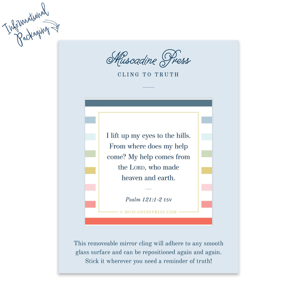 Scripture Mirror Cling, Help from the Lord
