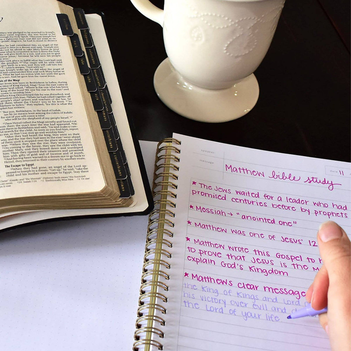 Happy Rainbow Bible Study Notebook by Callie Danielle