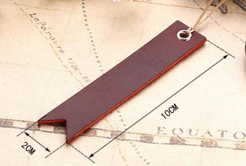 Leather magnet  Gift, Book accessories: Red, Classic