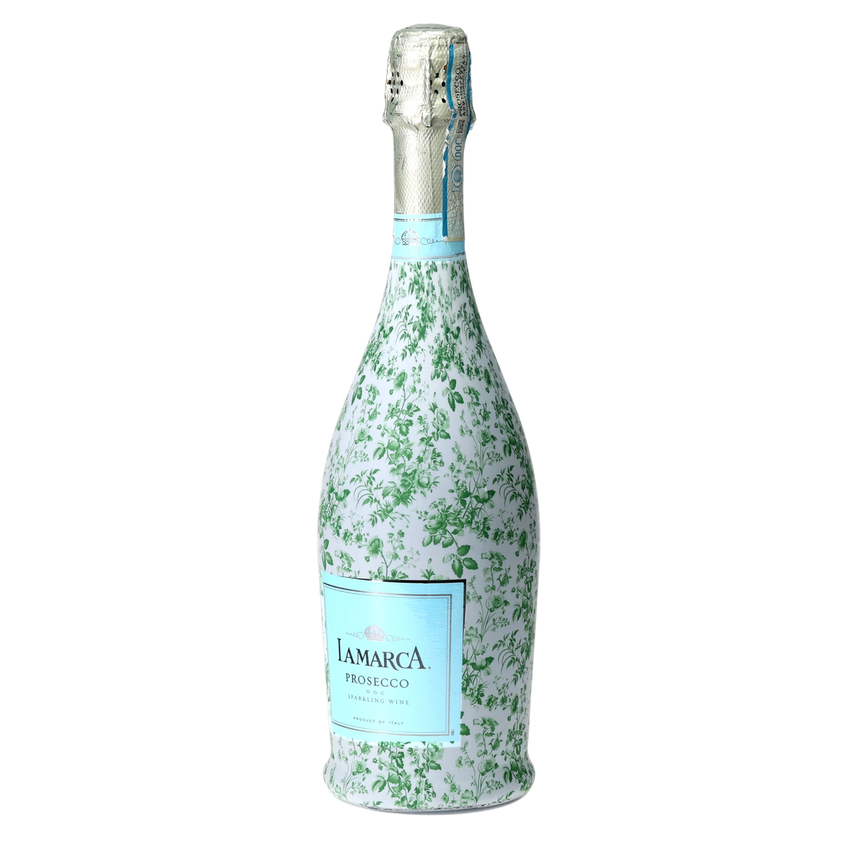 Beau Bottles Grandmillennial Green Floral Prosecco Bottle Wrap