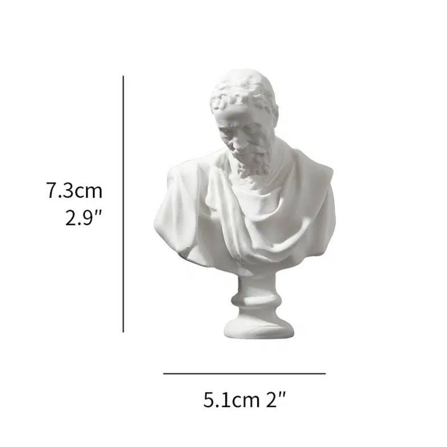 Miniature Greek Busts - Intricately Carved: David