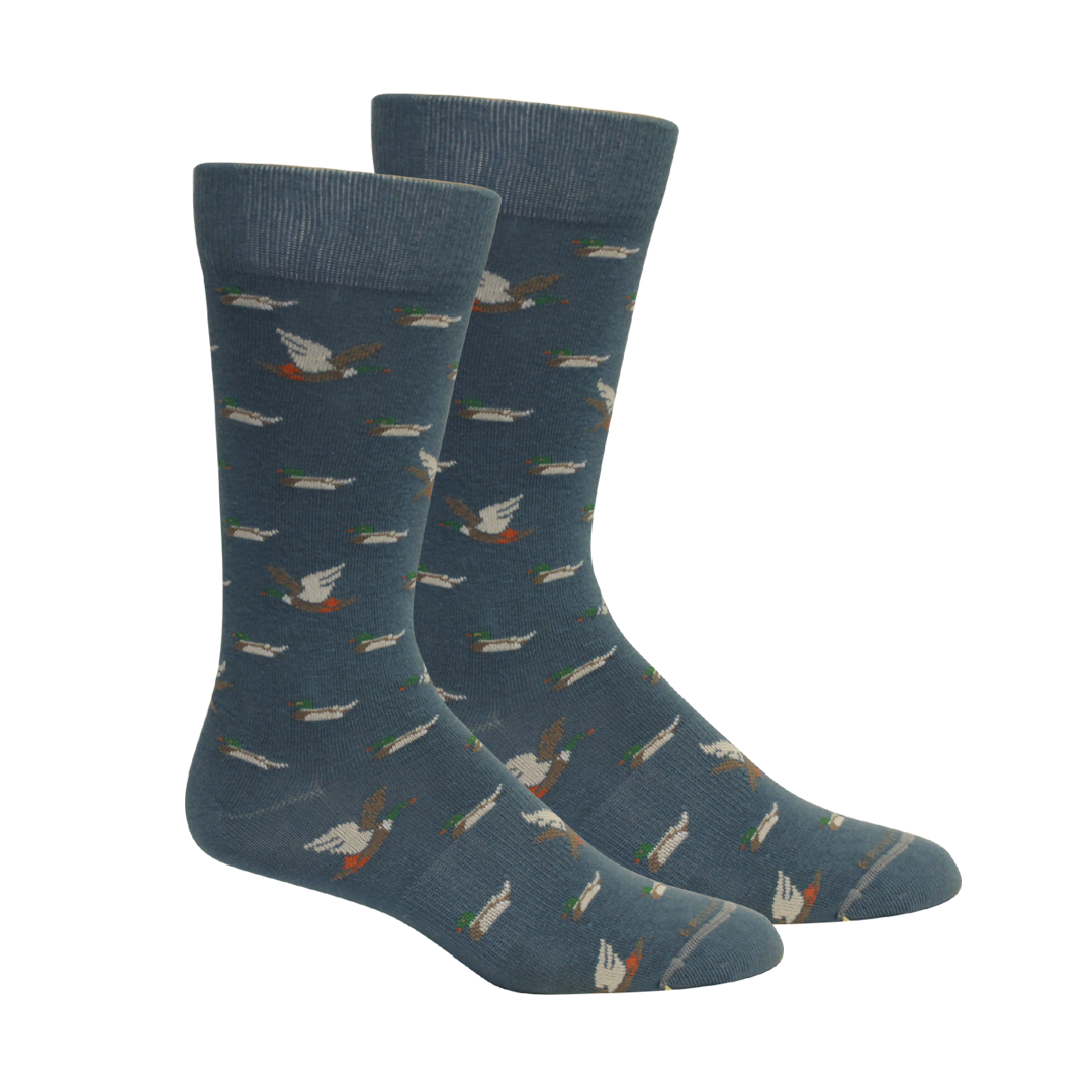 Belhaven (Ducks) Socks: Bluestone