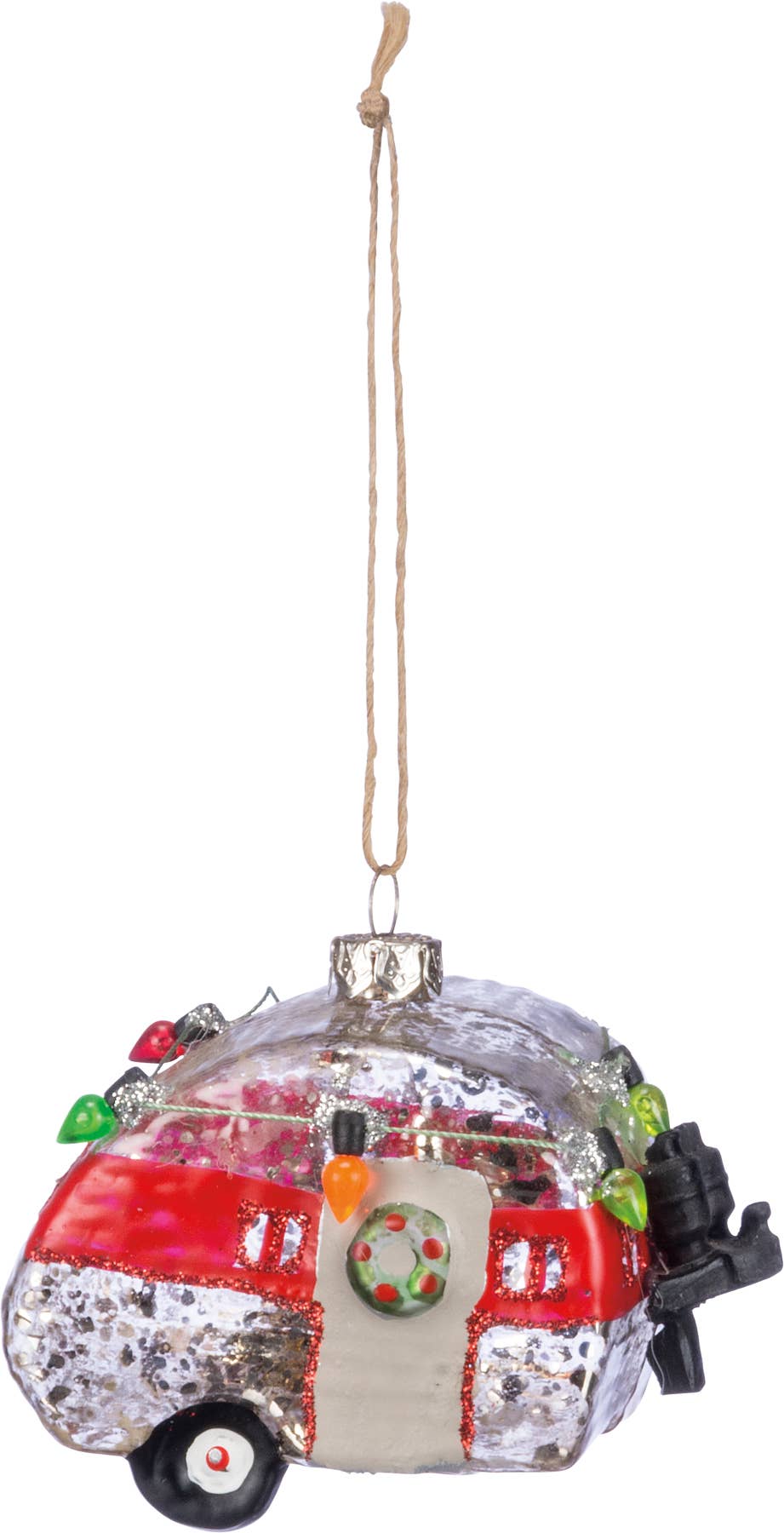 Glass Camper Ornament