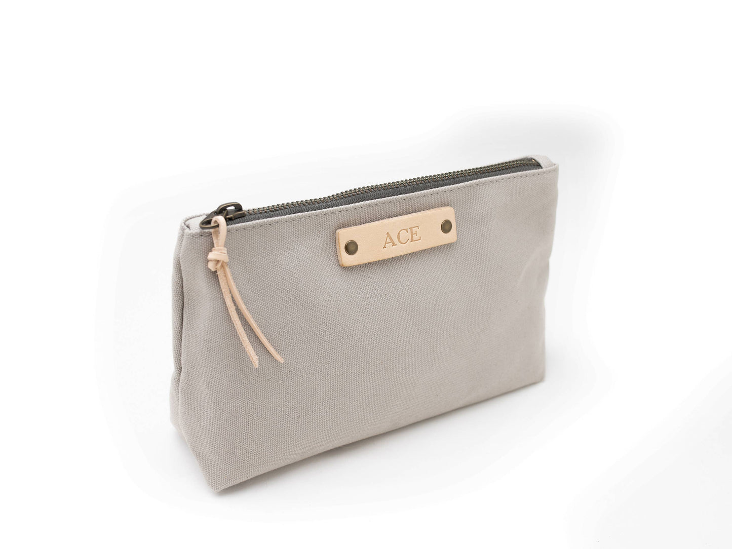 Canvas Pouch - USA Made: Brown, Pine