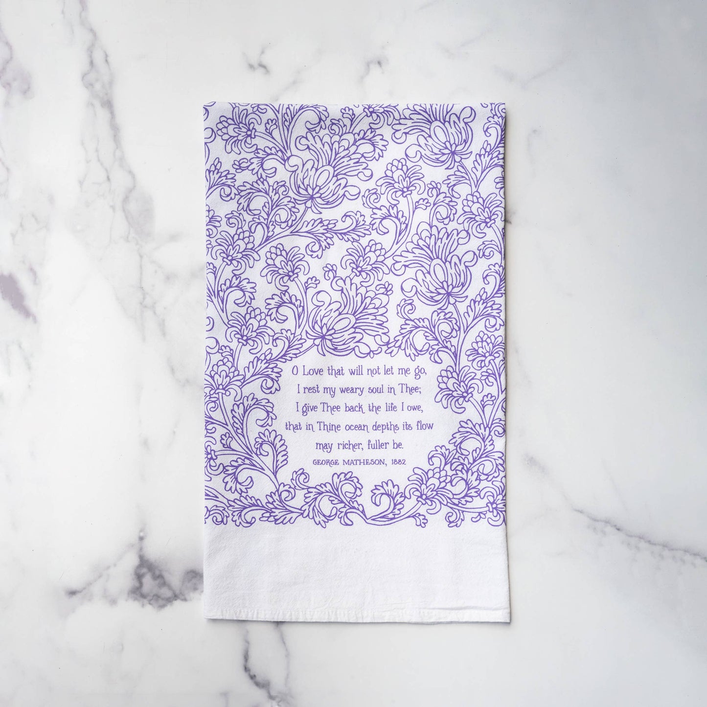 O Love That Wilt Not Let Me Go Hymn Tea Towel