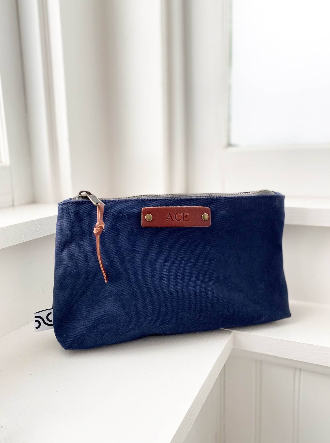 Canvas Pouch - USA Made: Brown, Pine