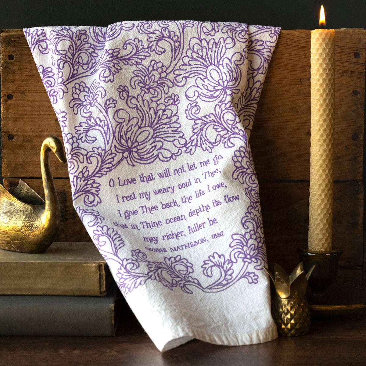 O Love That Wilt Not Let Me Go Hymn Tea Towel