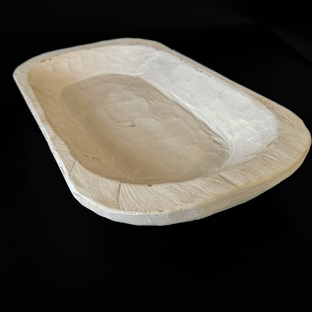 Medium Wood Carved Bowl 20": Natural, 20x12x4