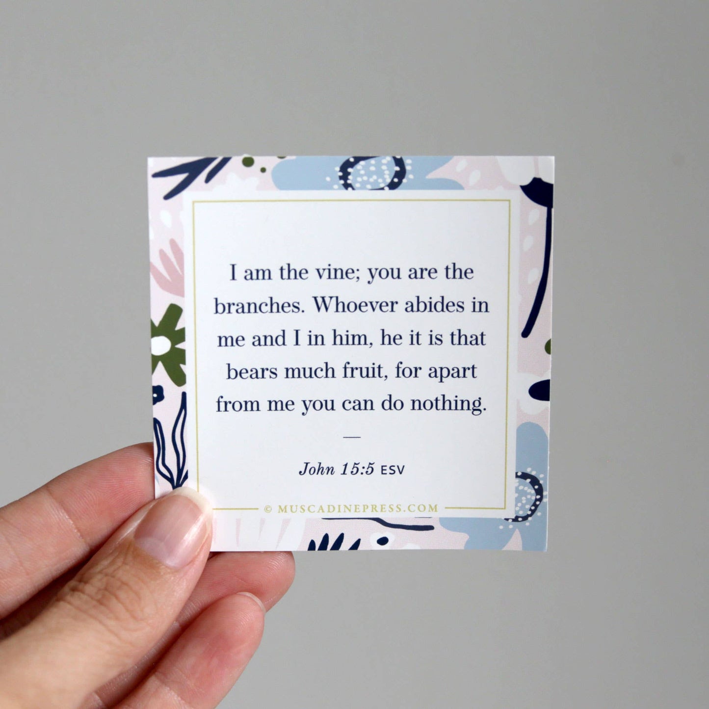 Scripture Mirror Cling, I am the Vine