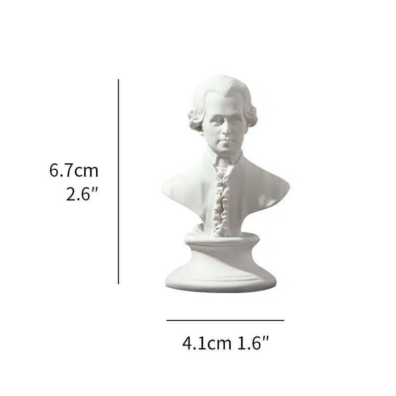 Miniature Greek Busts - Intricately Carved: David