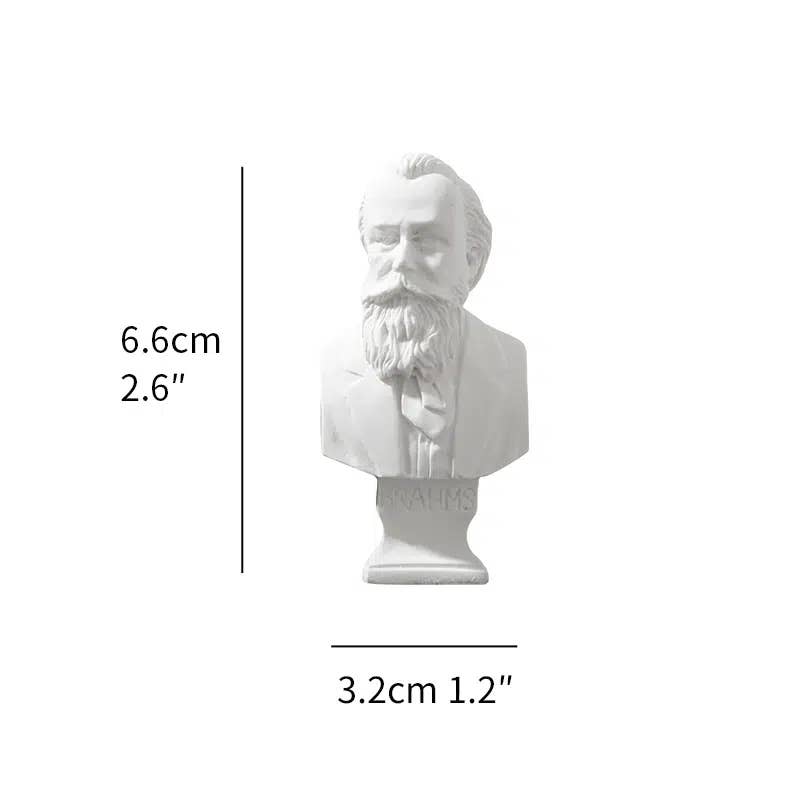 Miniature Greek Busts - Intricately Carved: David