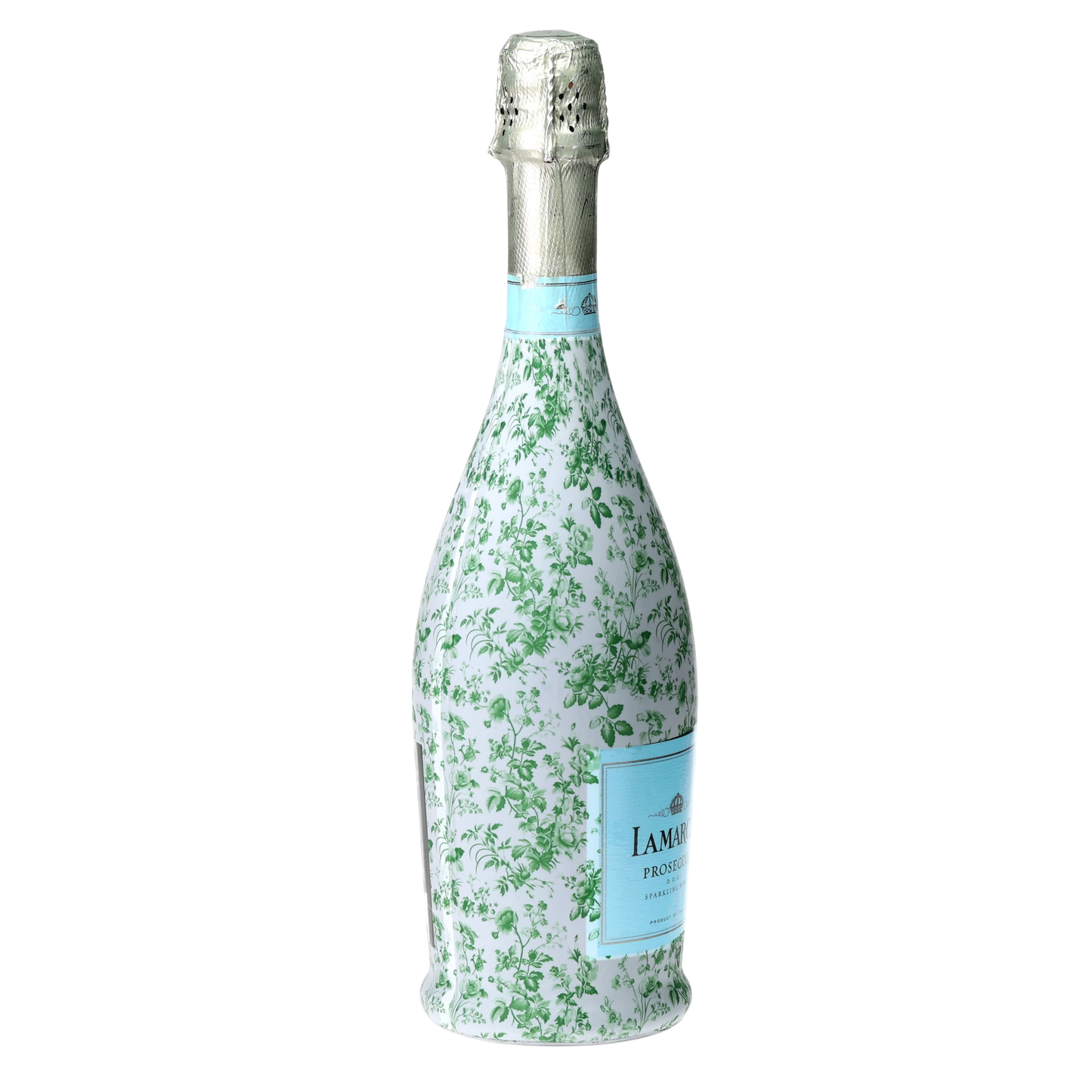 Beau Bottles Grandmillennial Green Floral Prosecco Bottle Wrap