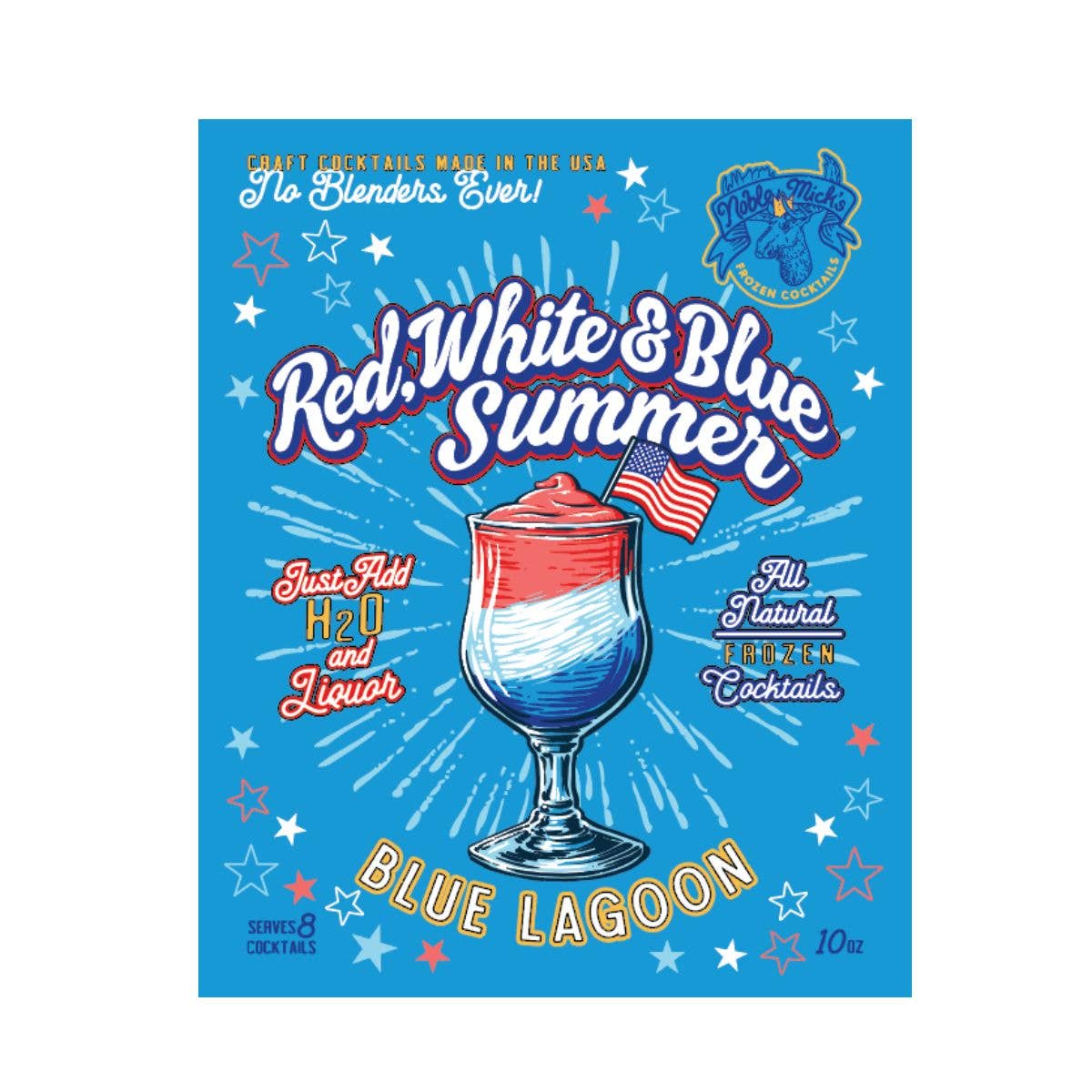 Red, White & Blue Summer Blue Lagoon Frozen Cocktail