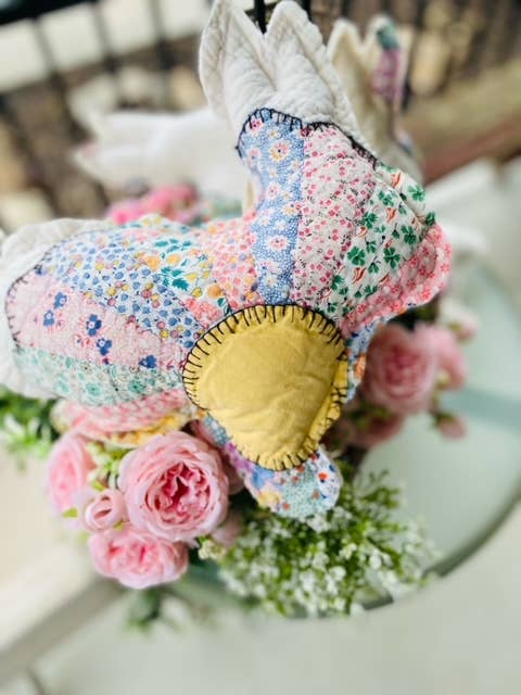 Vintage Fabric Easter Bunnies made from upcycled quilts