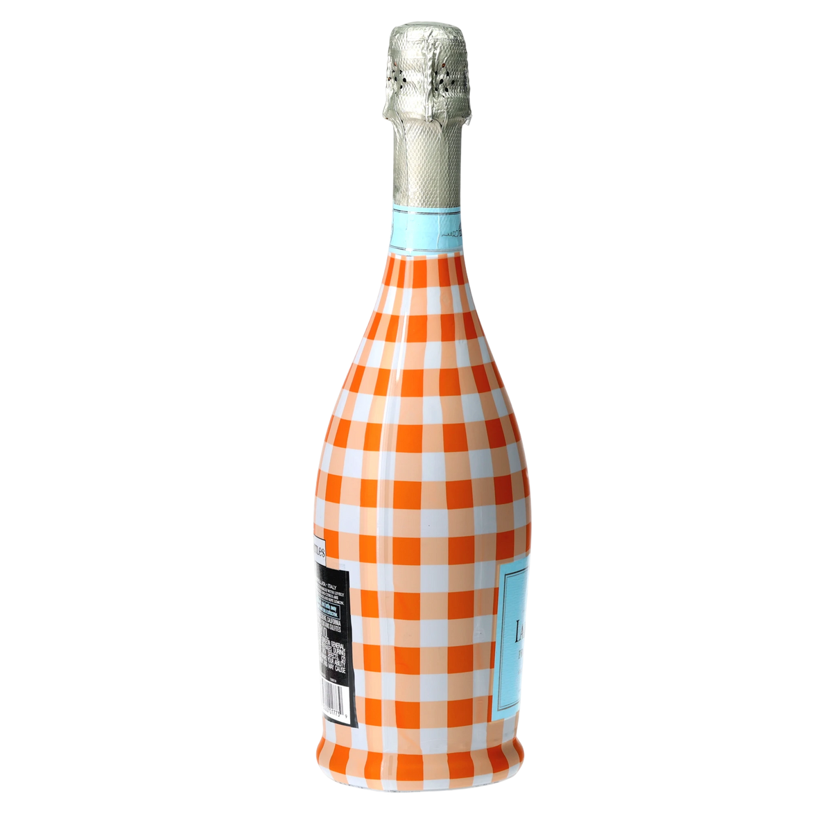 Beau Bottles Orange & White Gingham Prosecco Bottle Wrap