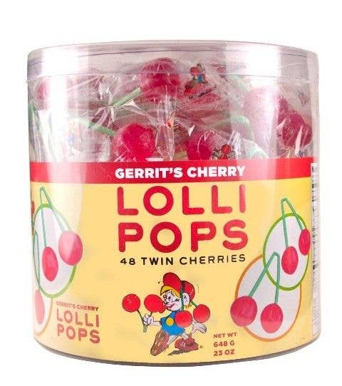 Gerrit's Cherry Lolli Pops, 48ct Tub