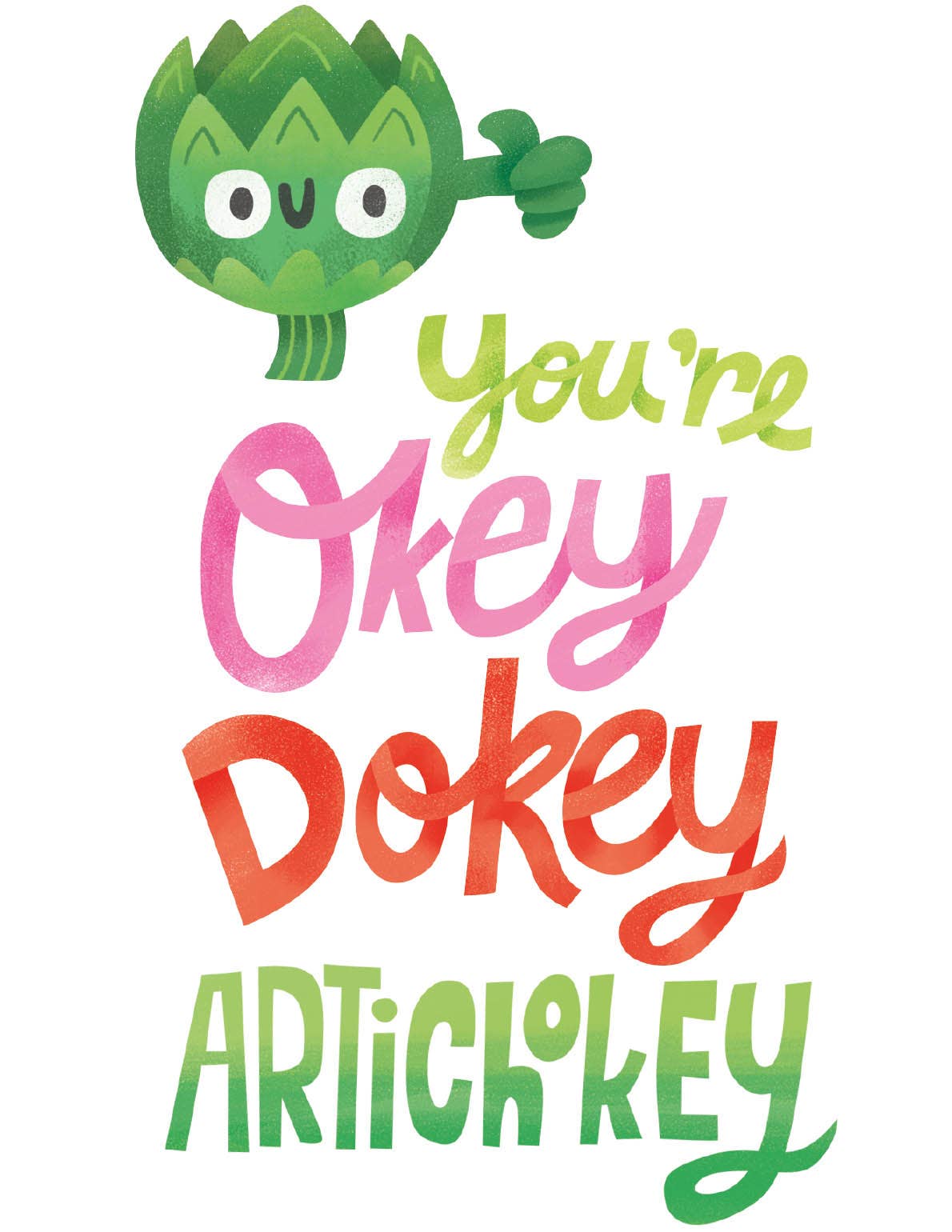 Okey-Dokey Artichokey Postcard w/envelope