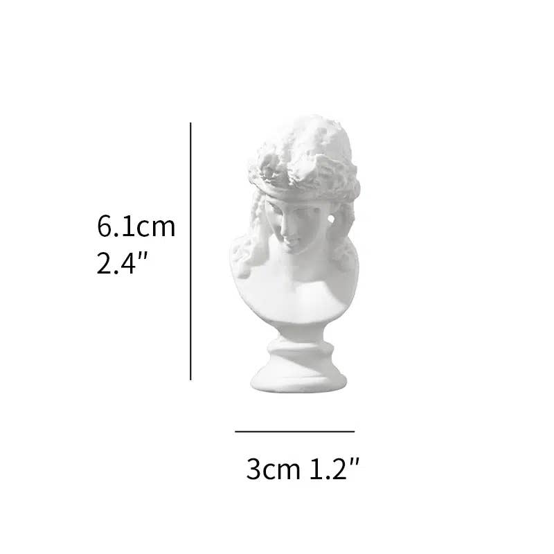 Miniature Greek Busts - Intricately Carved: David