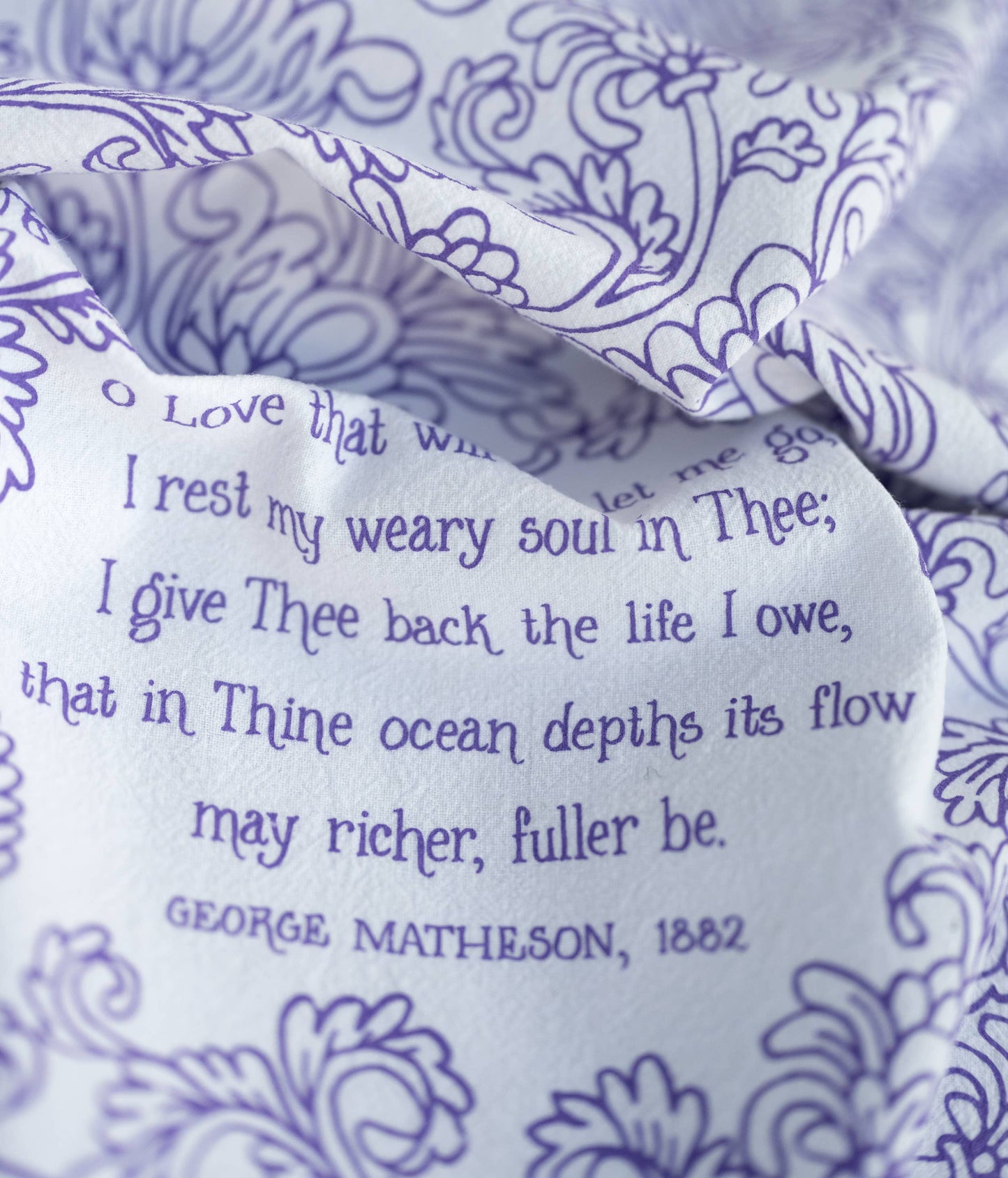 O Love That Wilt Not Let Me Go Hymn Tea Towel