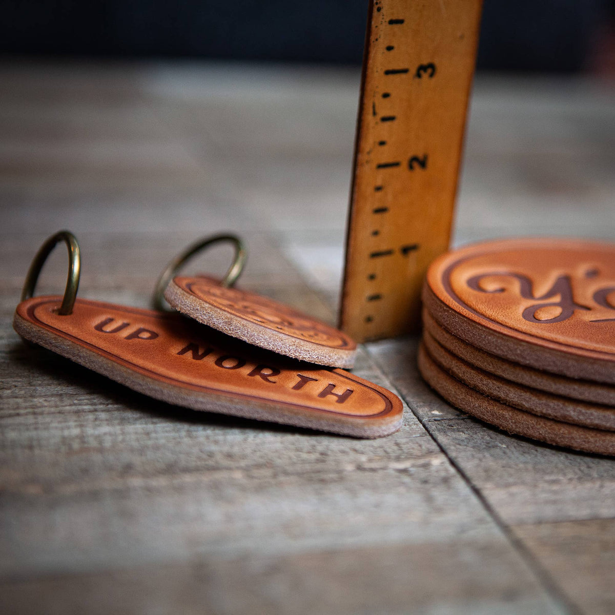 Just One More Leather Coaster
