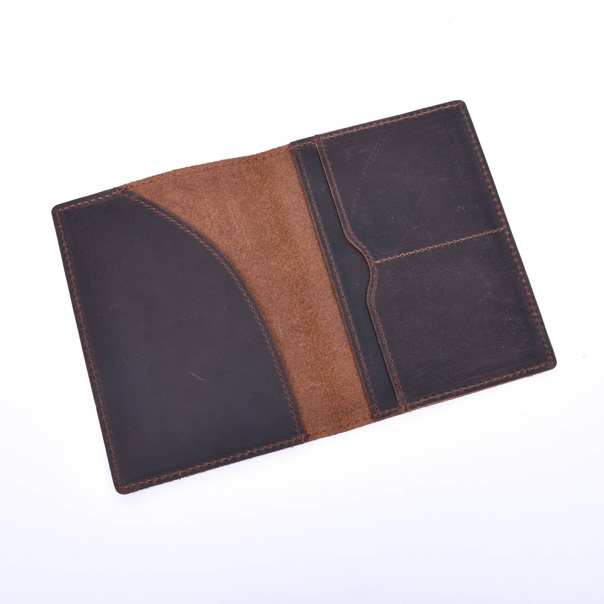 Passport Cover, Genuine Leather Passport Holder Case: Dark Brown