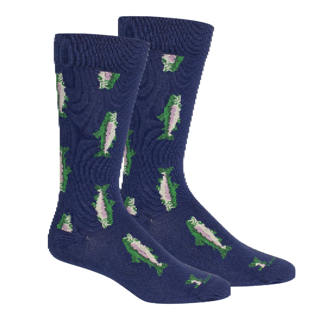 Watauga (Trout) Socks: Black