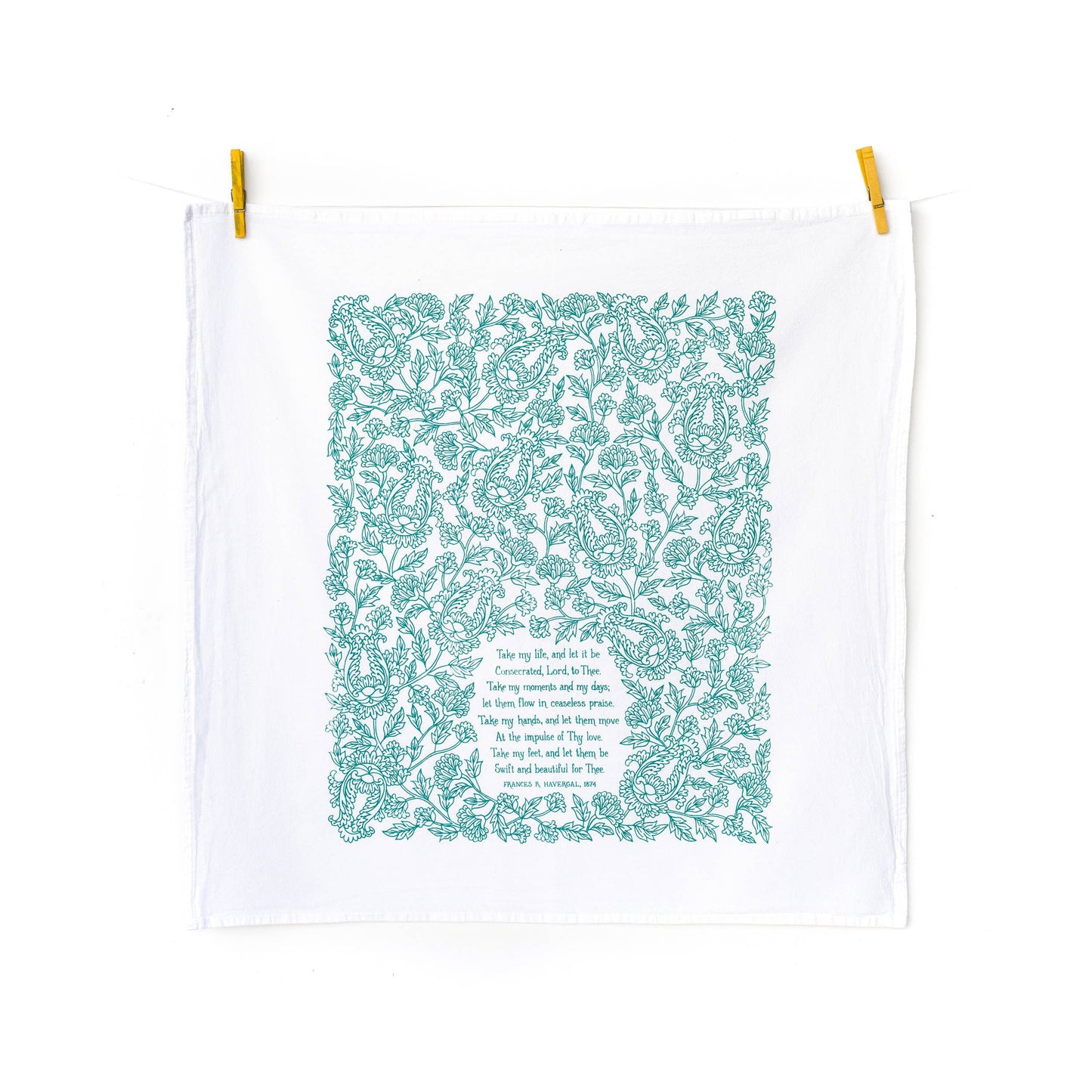 Take My Life and Let It Be Hymn Tea Towel — 24" x 20"