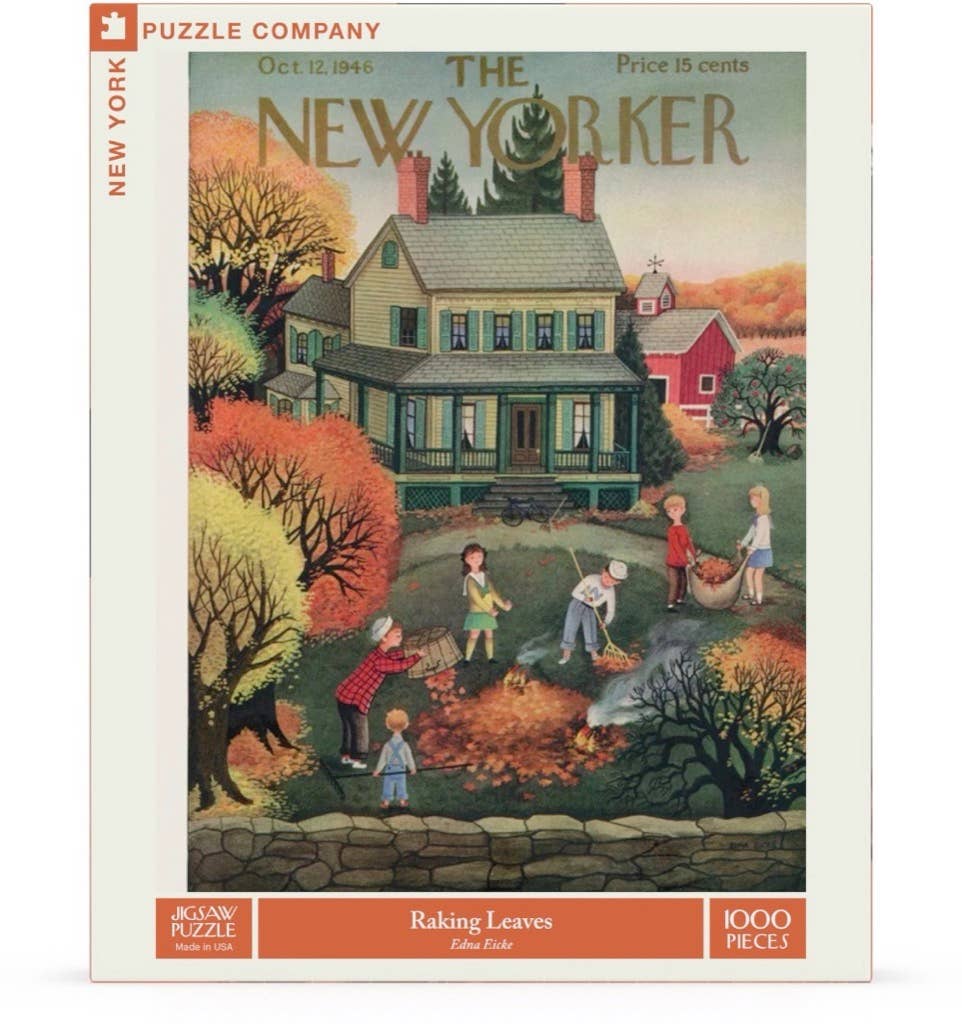 Raking Leaves - 1000 Piece Jigsaw Puzzle