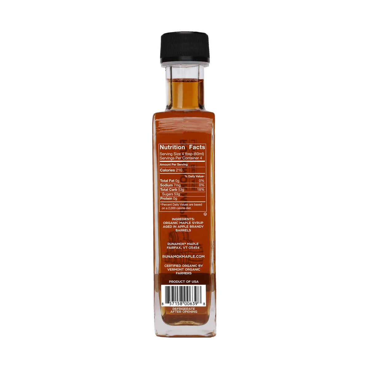 Apple Brandy Barrel-Aged Maple Syrup 250ml