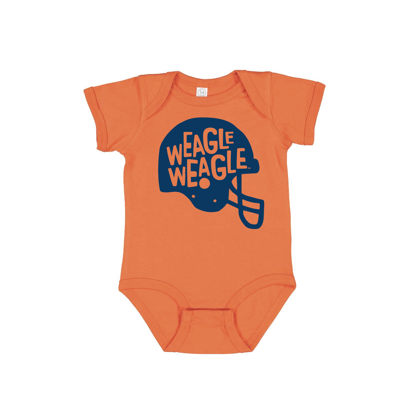 Weagle Weagle Football Helmet: Heather Orange + Navy, Small