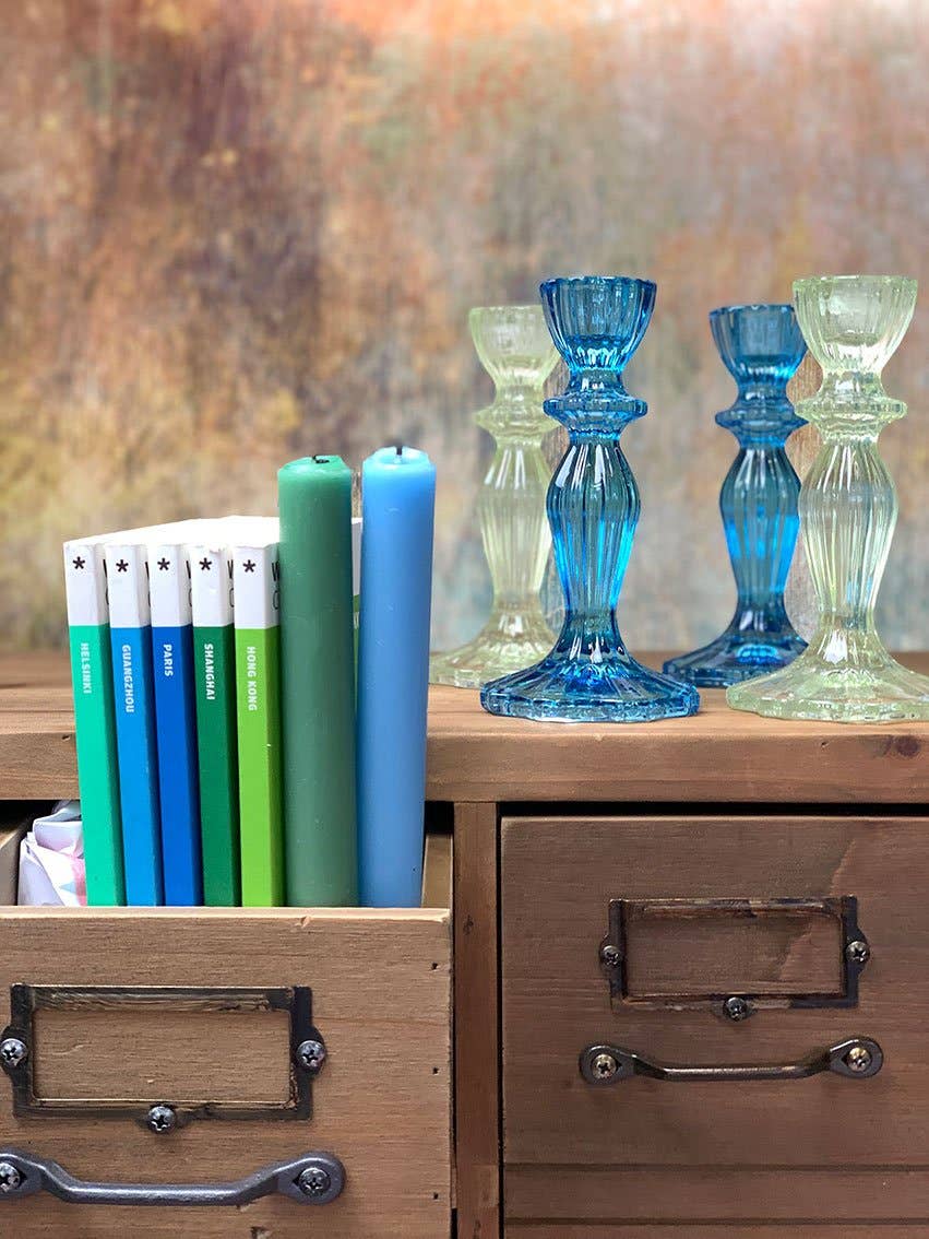 Green & Blue Taper Candles | POS | Mothers Day Gifts |