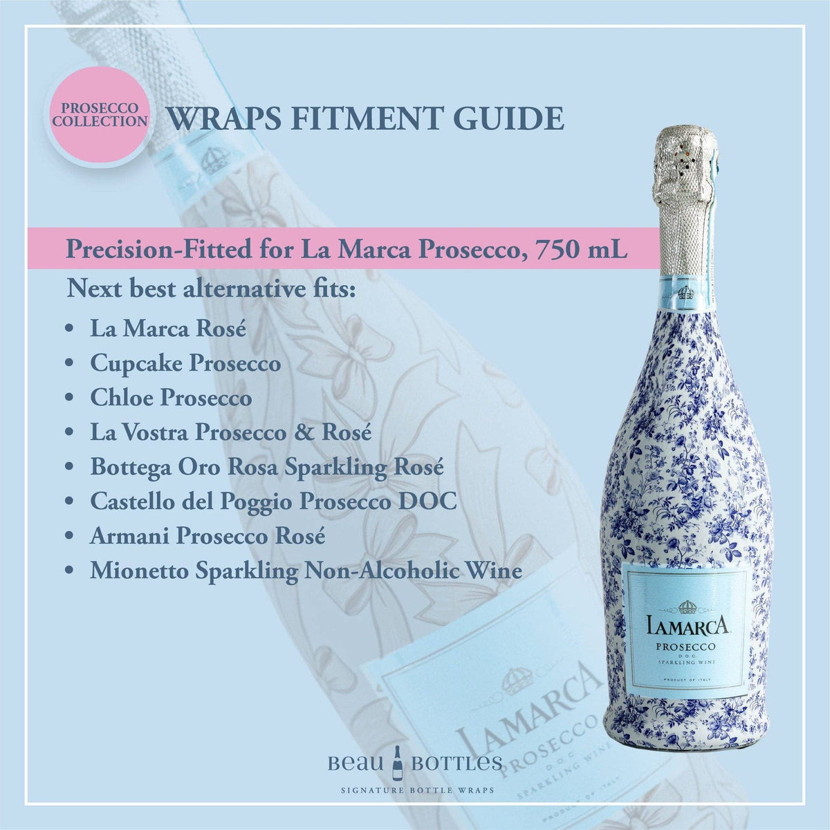 Beau Bottles Honey Rattan Weave- Prosecco Collection
