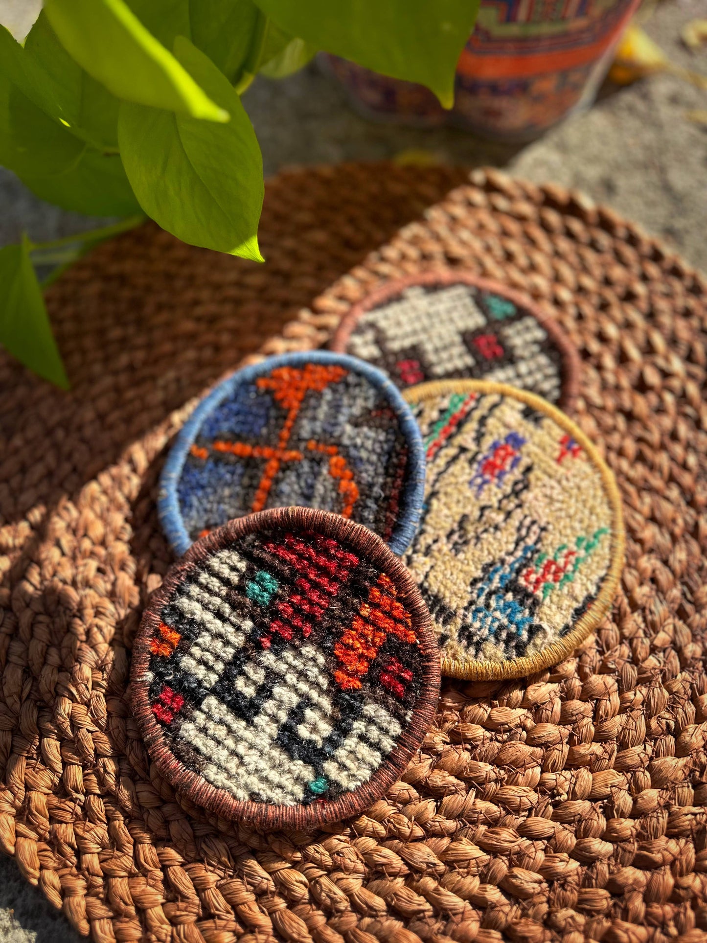 Vintage Kilim Rug Coaster