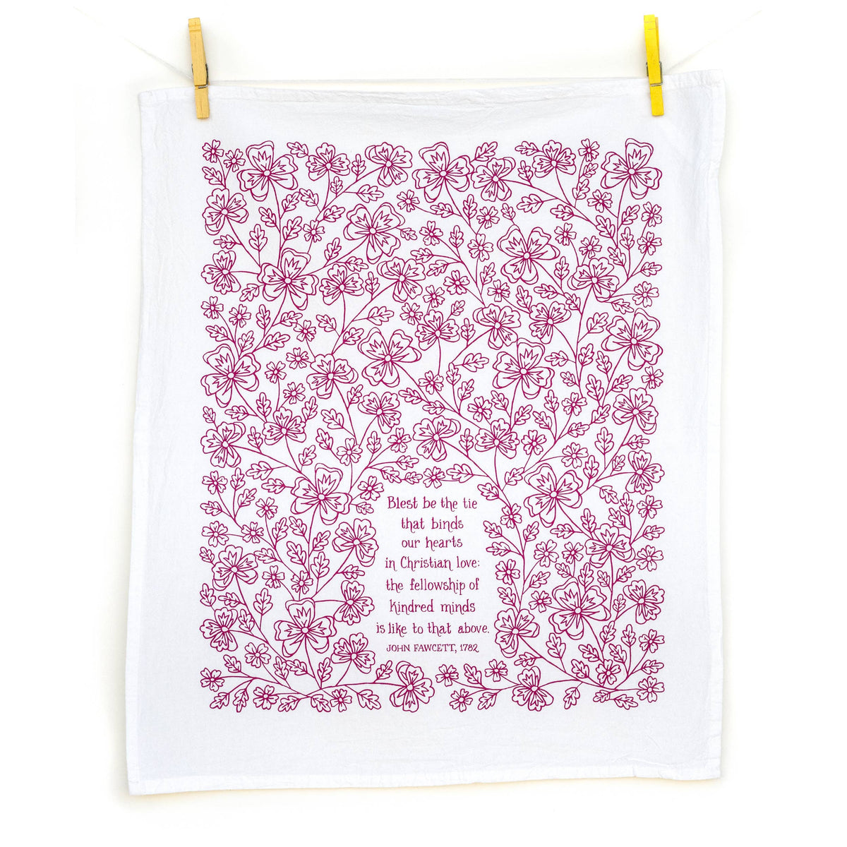 Blest Be the Tie Hymn Tea Towel — 24"x20"