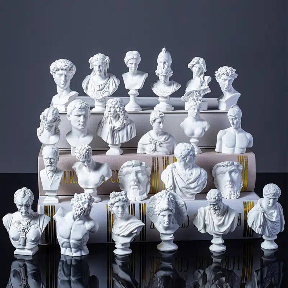 Miniature Greek Busts - Intricately Carved: David