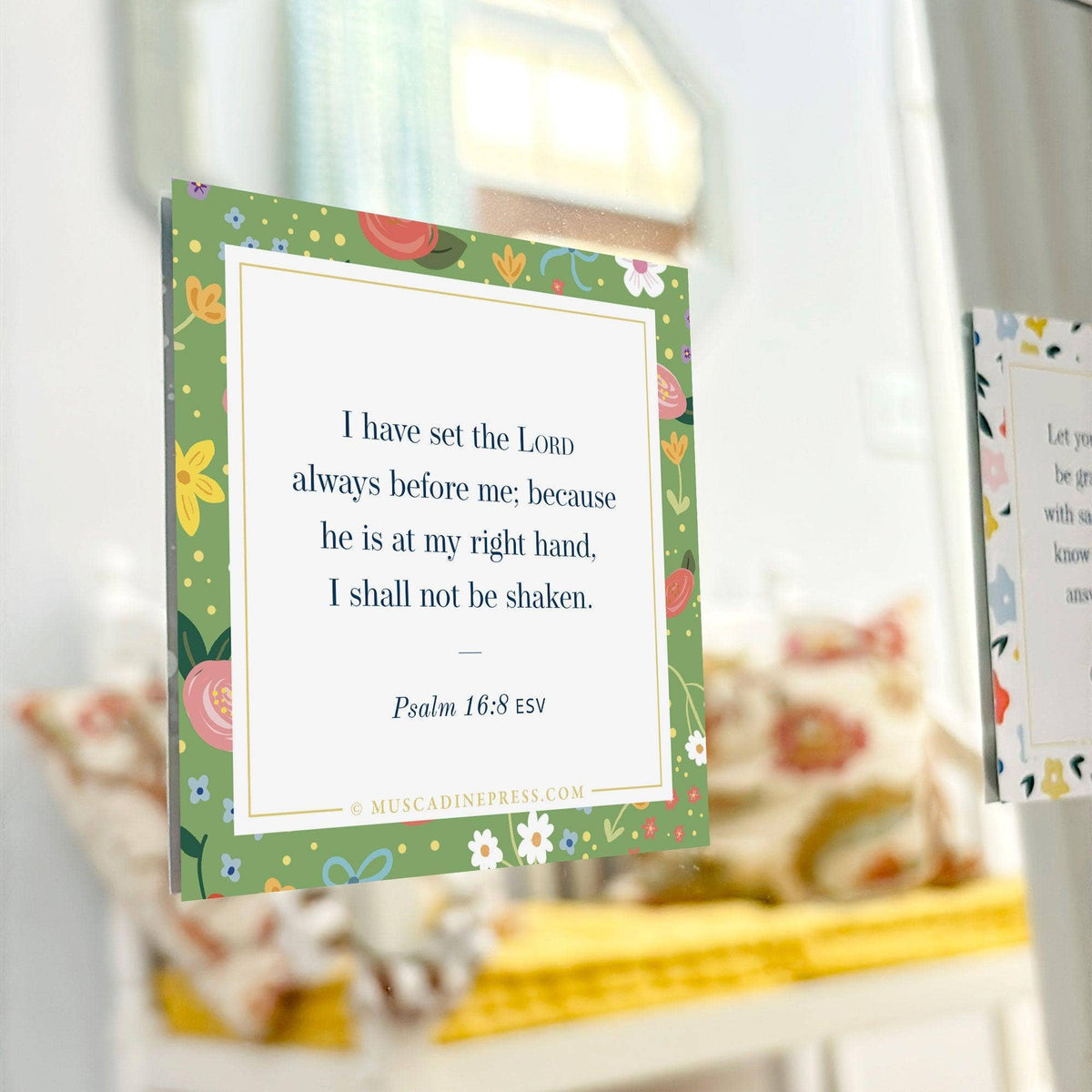 Scripture Mirror Cling, I Will Not Be Shaken
