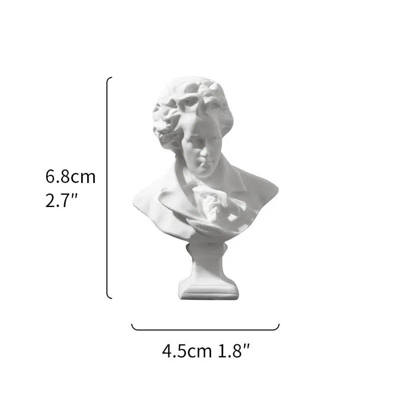 Miniature Greek Busts - Intricately Carved: David