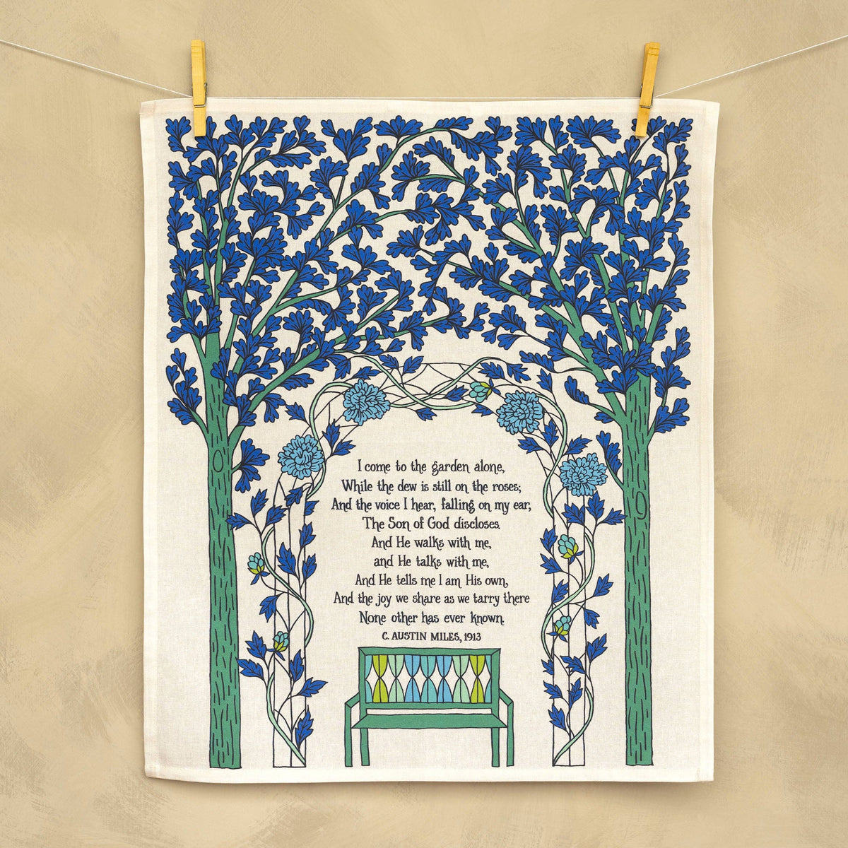 In The Garden Hymn Tea Towel - Full Color