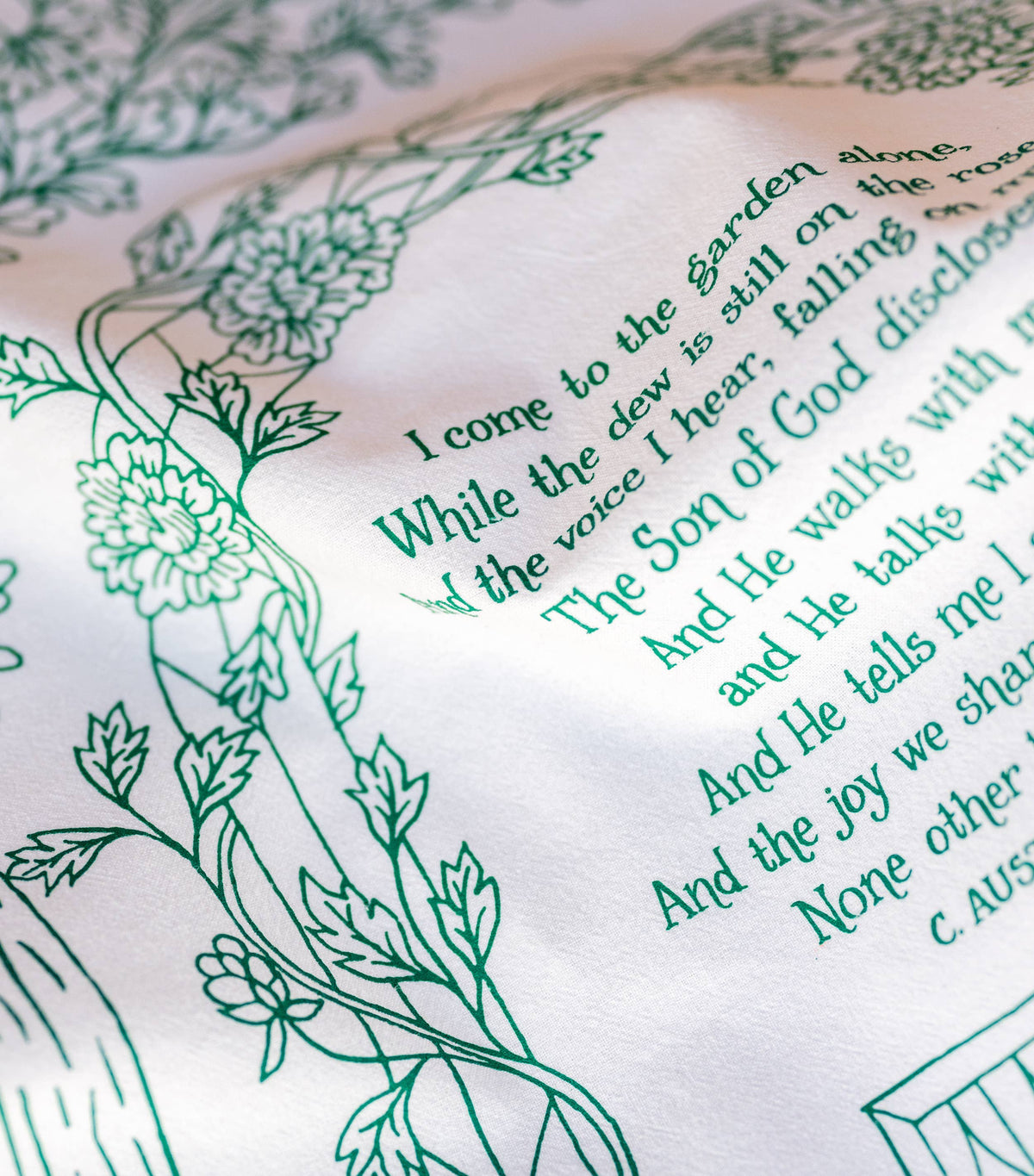 In The Garden Gospel Song Hymn Tea Towel – 24"x20"