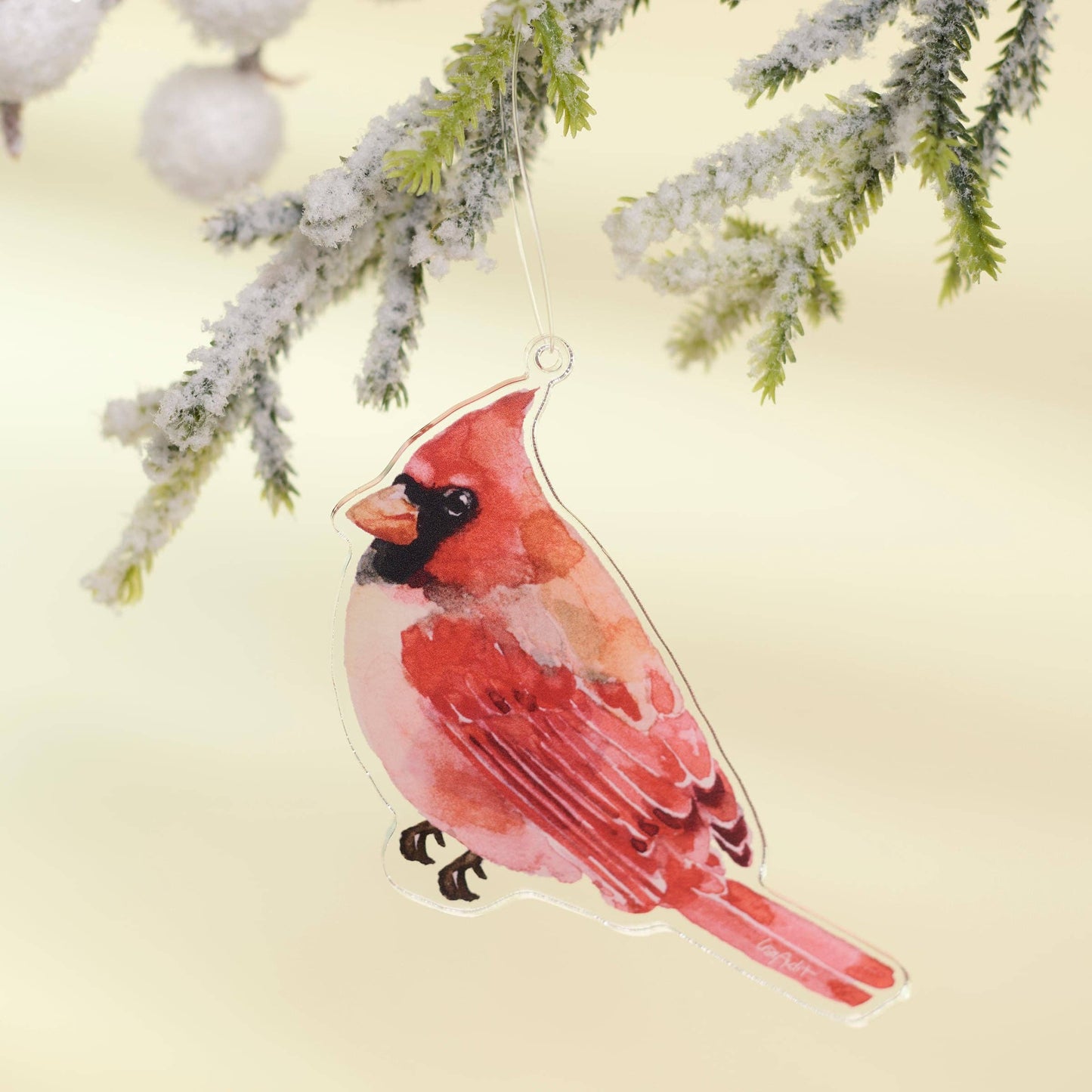Acrylic Cardinal Ornament