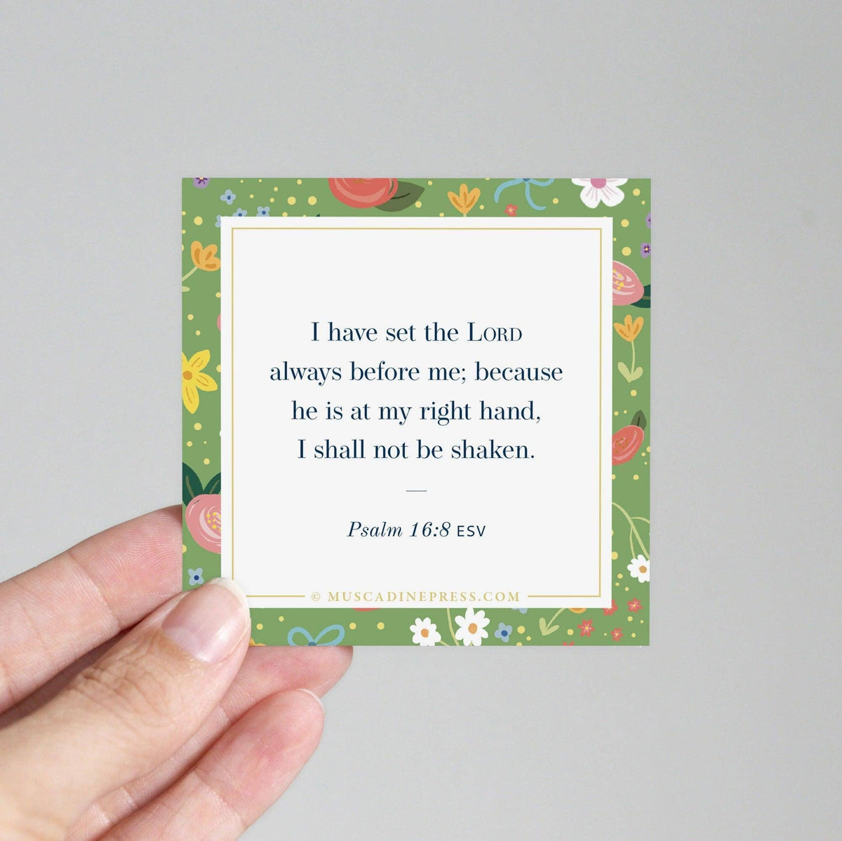 Scripture Mirror Cling, I Will Not Be Shaken