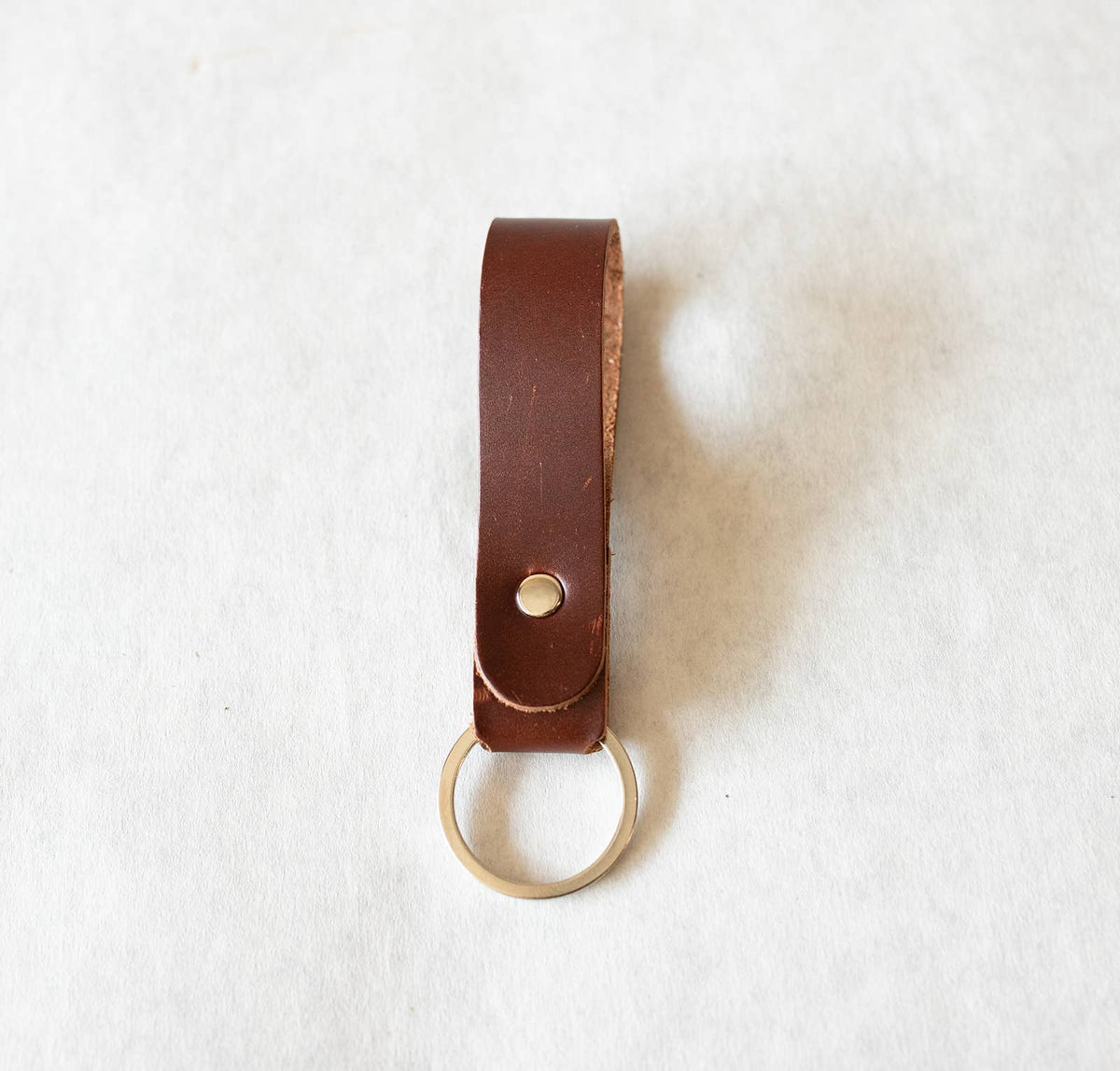 Leather Key Ring - Keychain: Folklore Brown