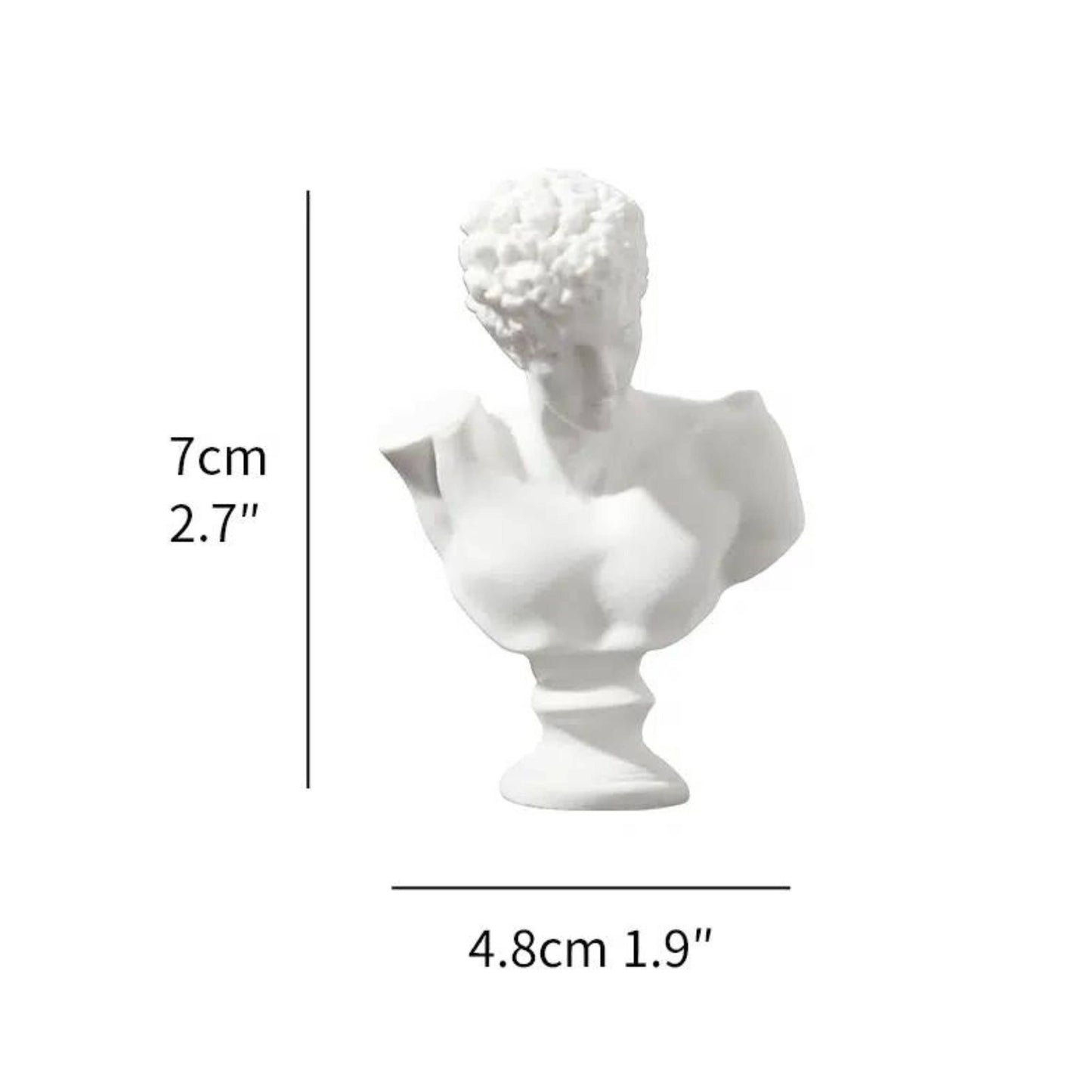 Miniature Greek Busts - Intricately Carved: David