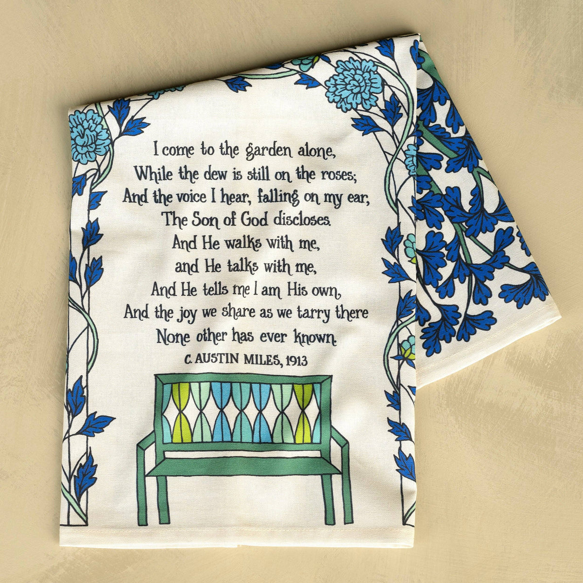 In The Garden Hymn Tea Towel - Full Color