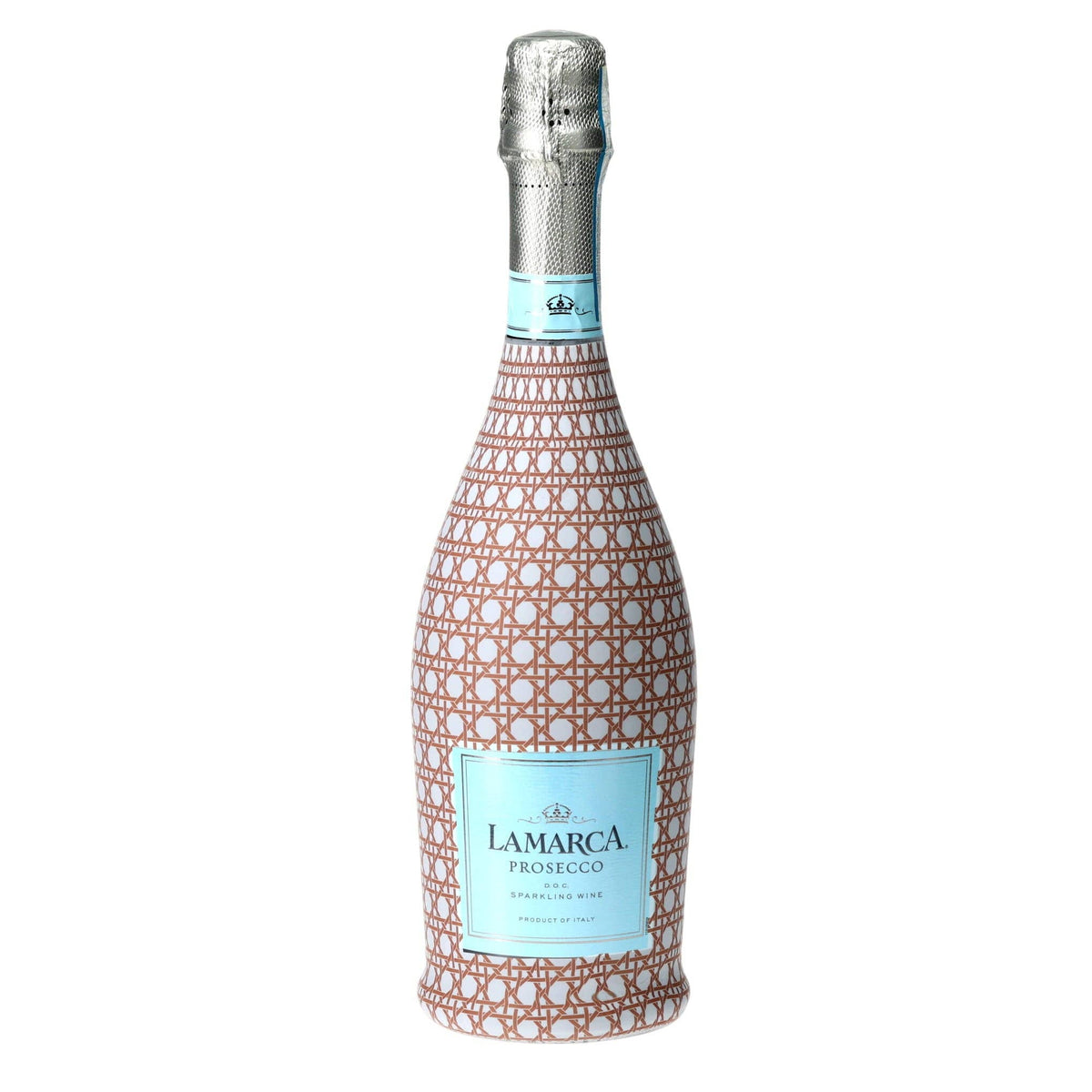 Brown & White Cane Prosecco Bottle Wrap