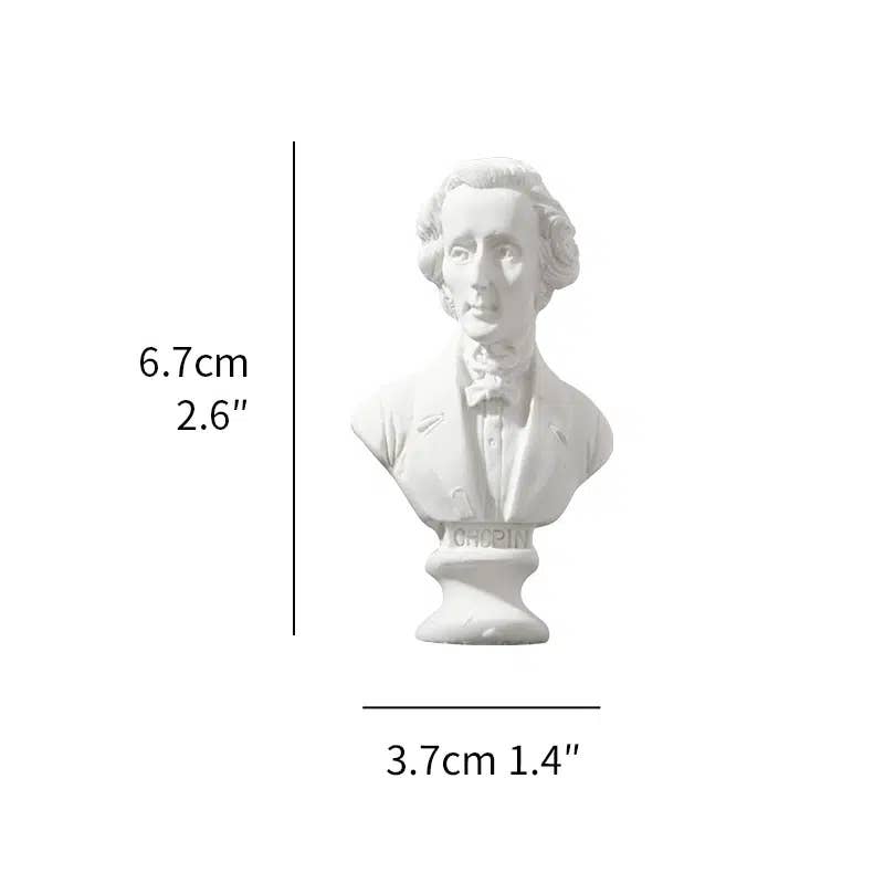 Miniature Greek Busts - Intricately Carved: David