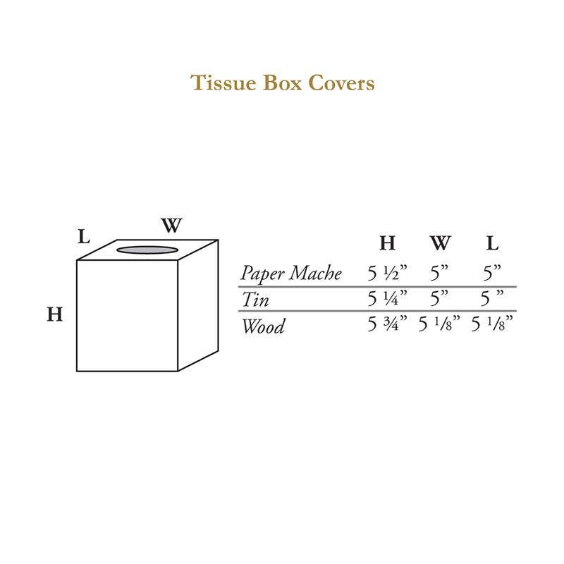 TB1386 Blue Willow Tissue Box Cover: Paper Mache