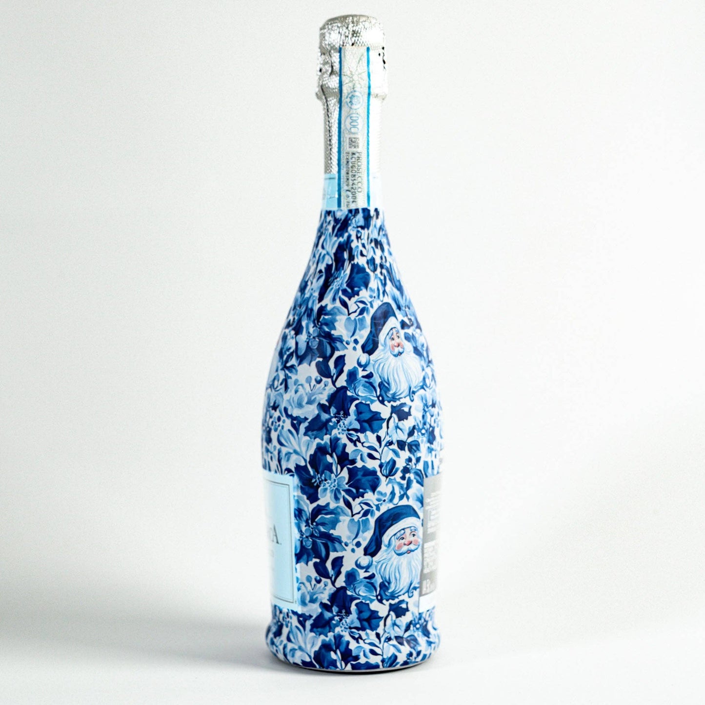Beau Bottles Blue and White Santa - La Marca Edition