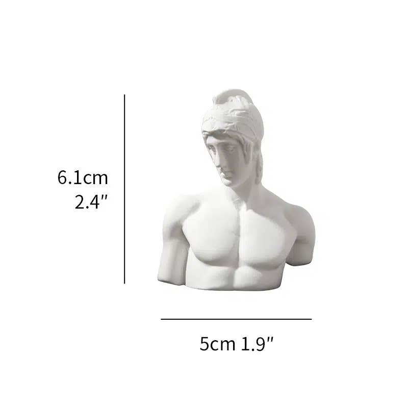 Miniature Greek Busts - Intricately Carved: David