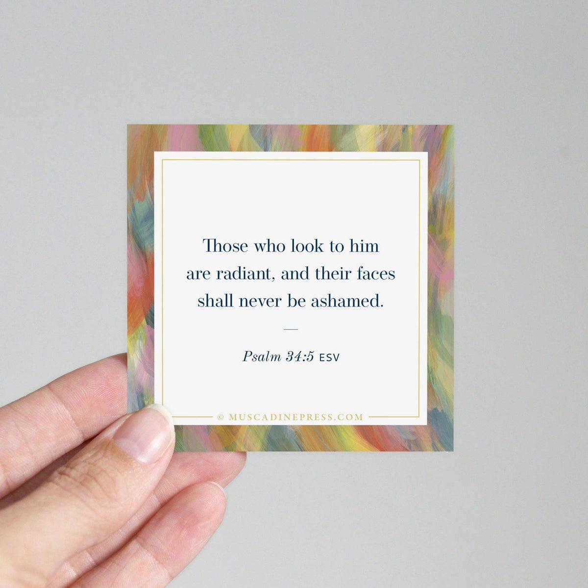 Scripture Mirror Cling, Radiant Faces